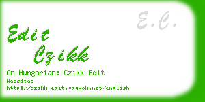 edit czikk business card